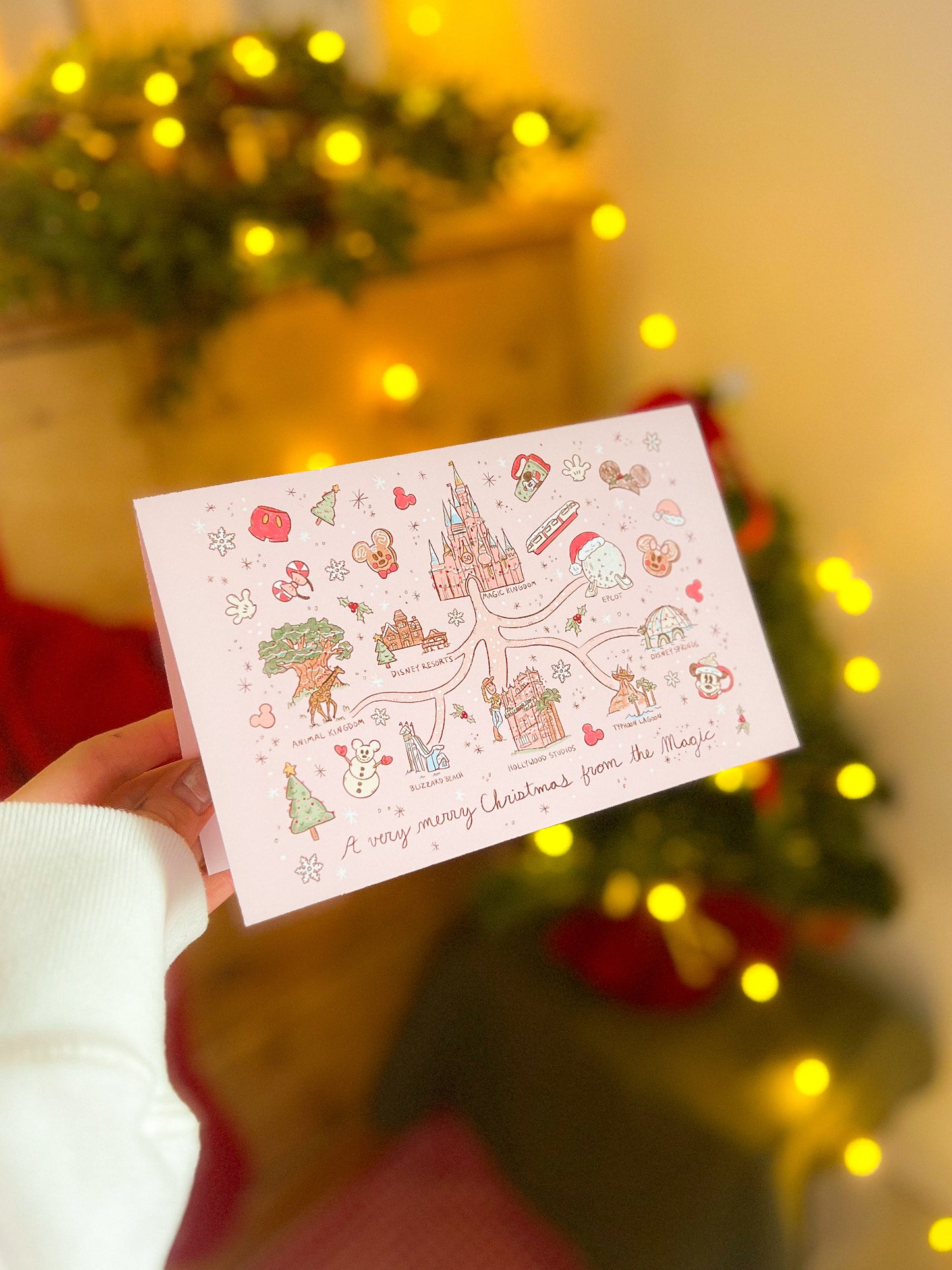Magic Parks Map Christmas Card