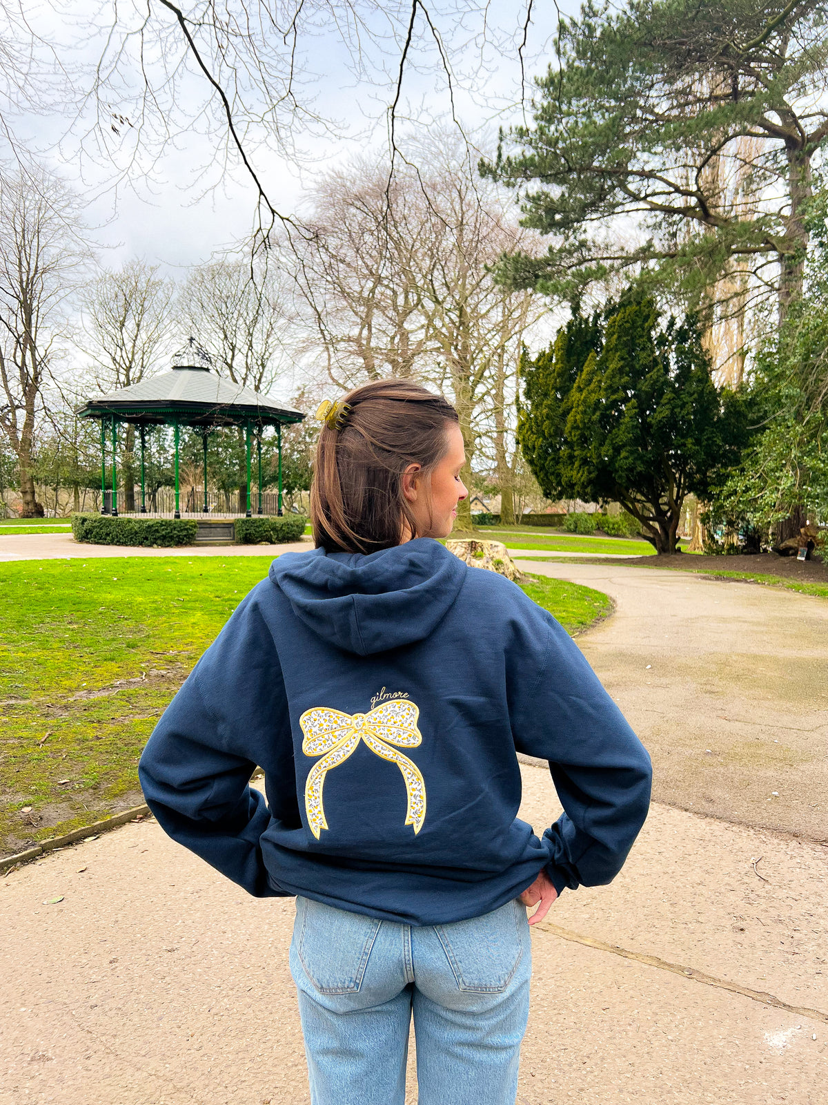 Gilmore Patchwork Bow Hoodie