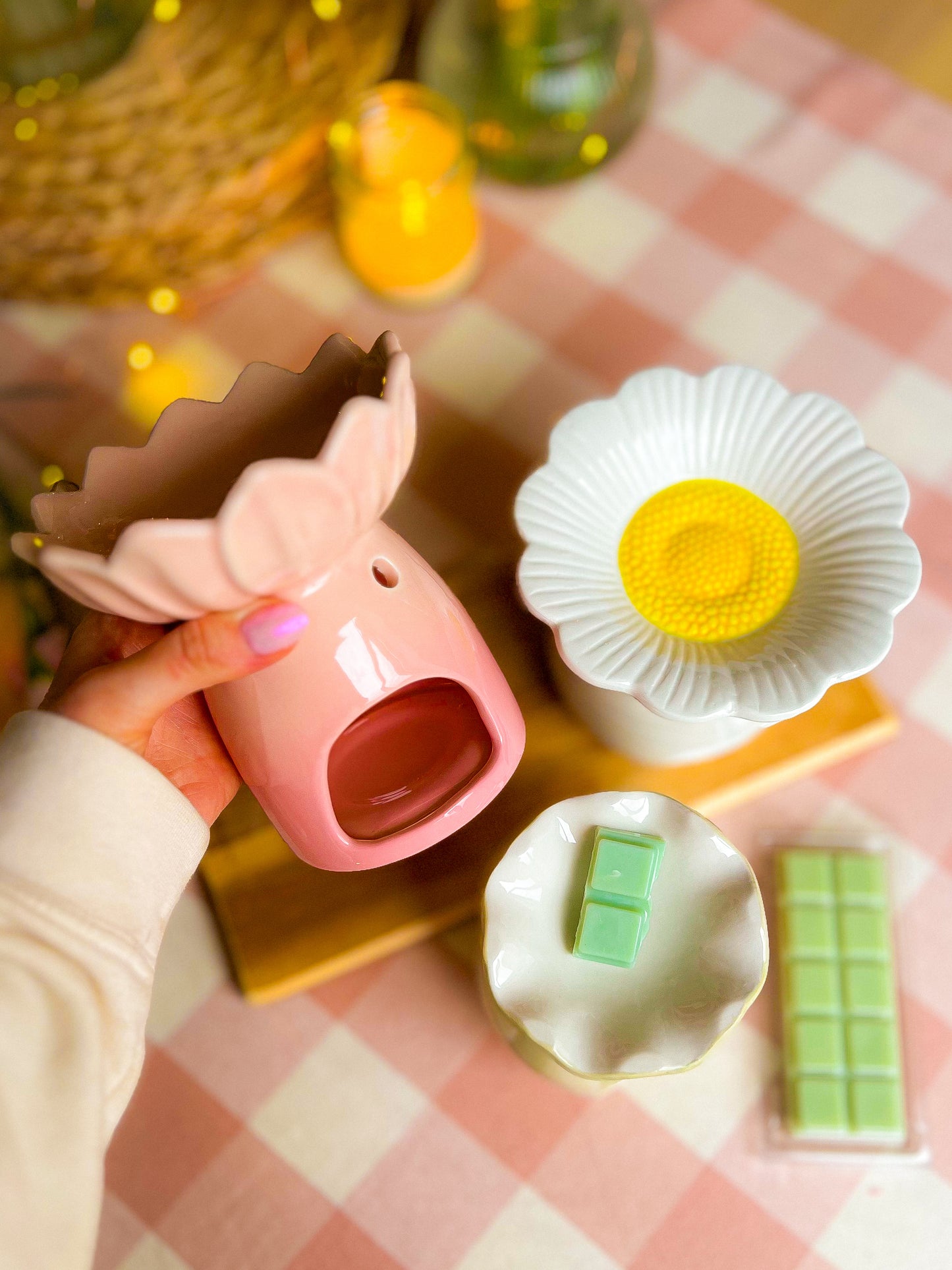 Pink Blooms Wax Burner