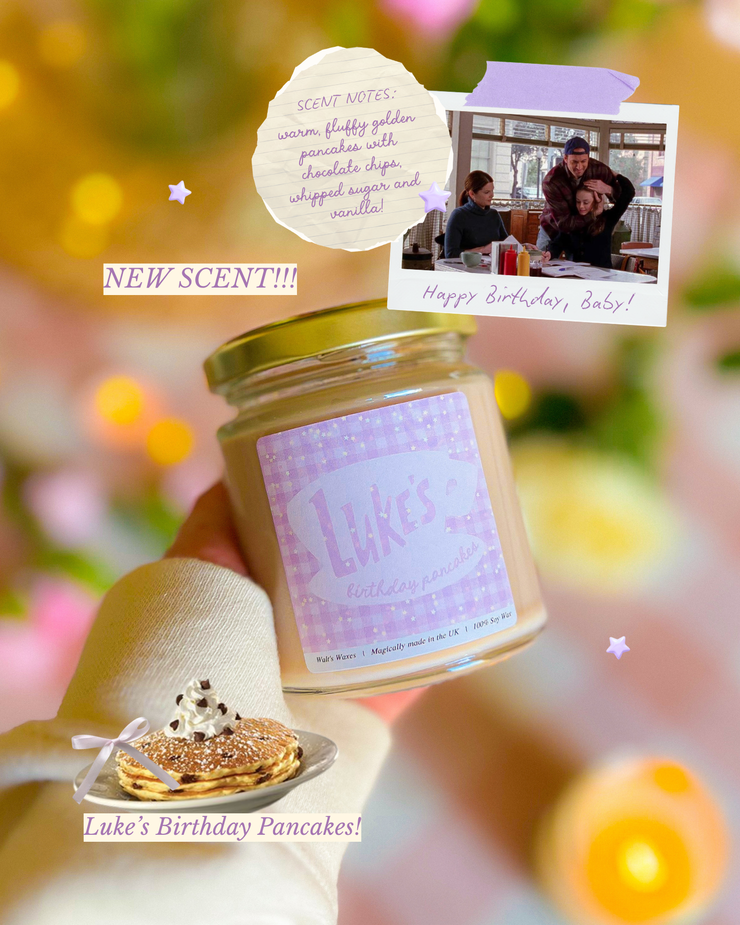 Luke's Birthday Pancakes Candle