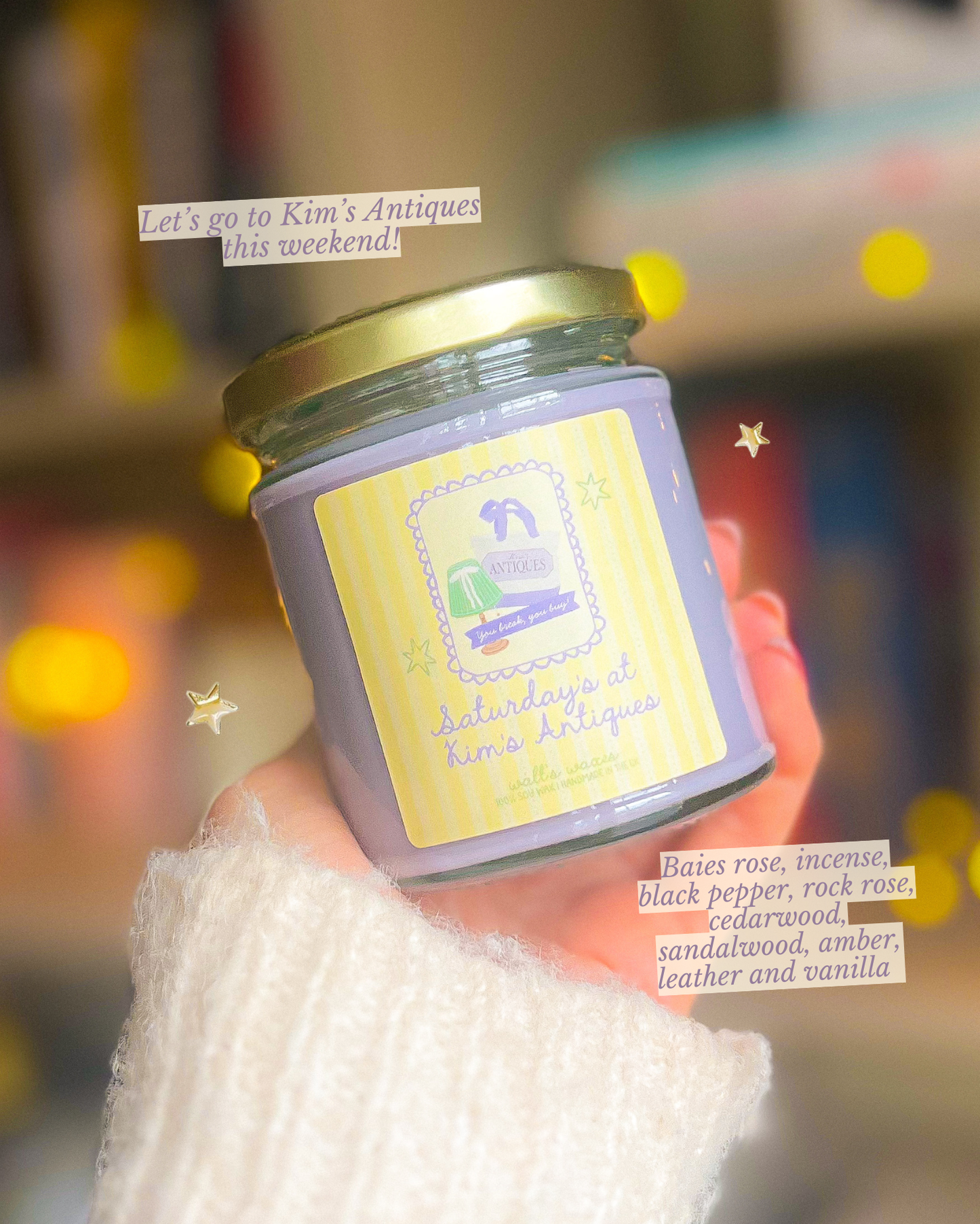 Saturday's at Kim's Antiques Candle