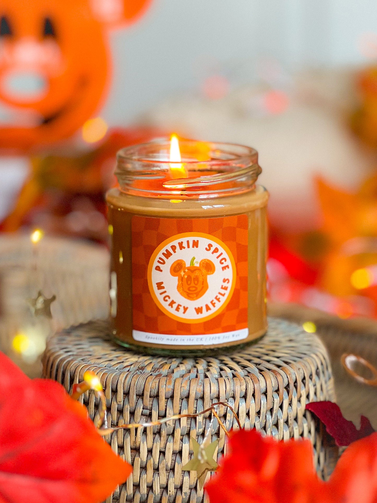 Mouse Pumpkin Waffle Candle