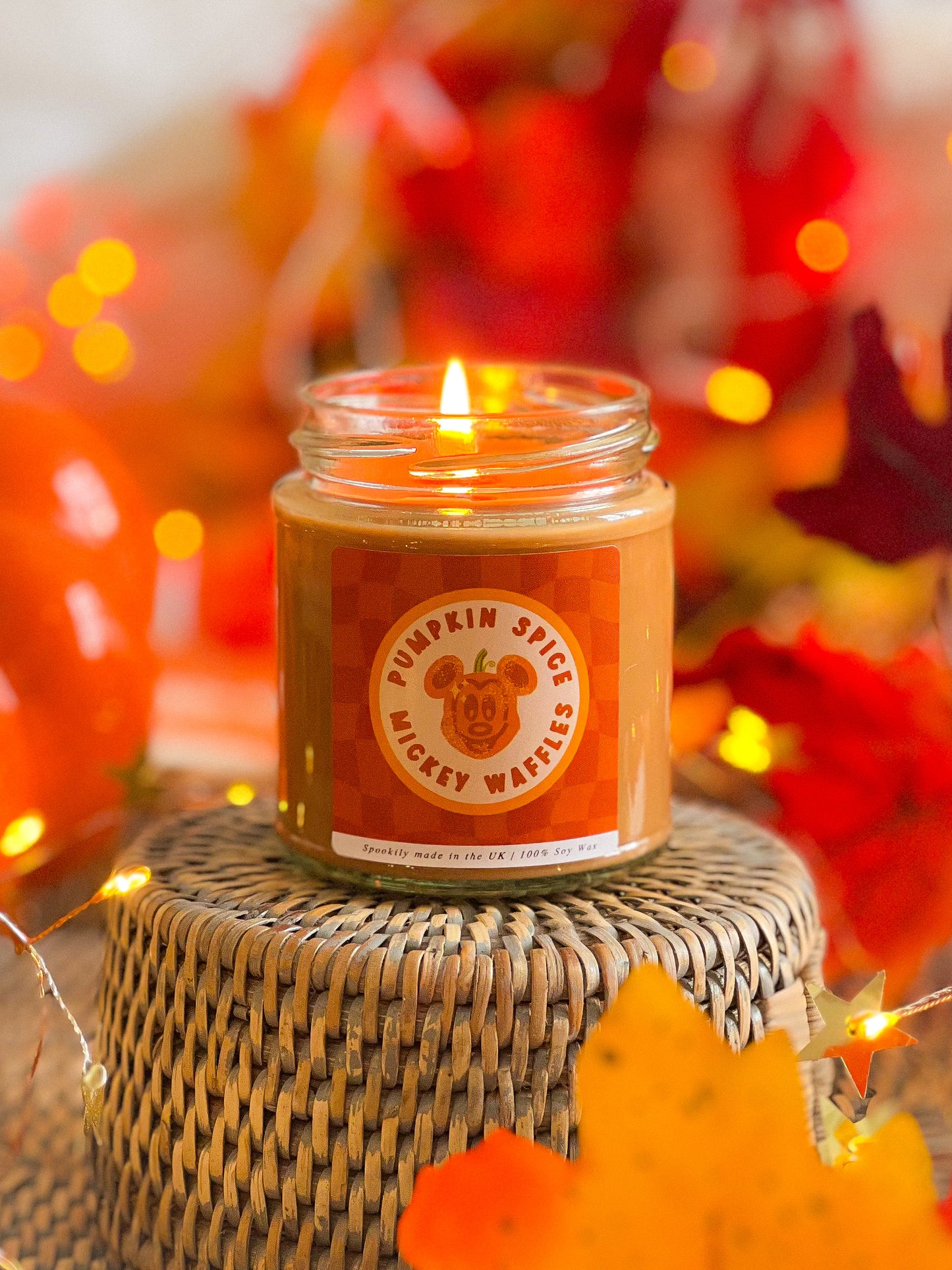 Mouse Pumpkin Waffle Candle