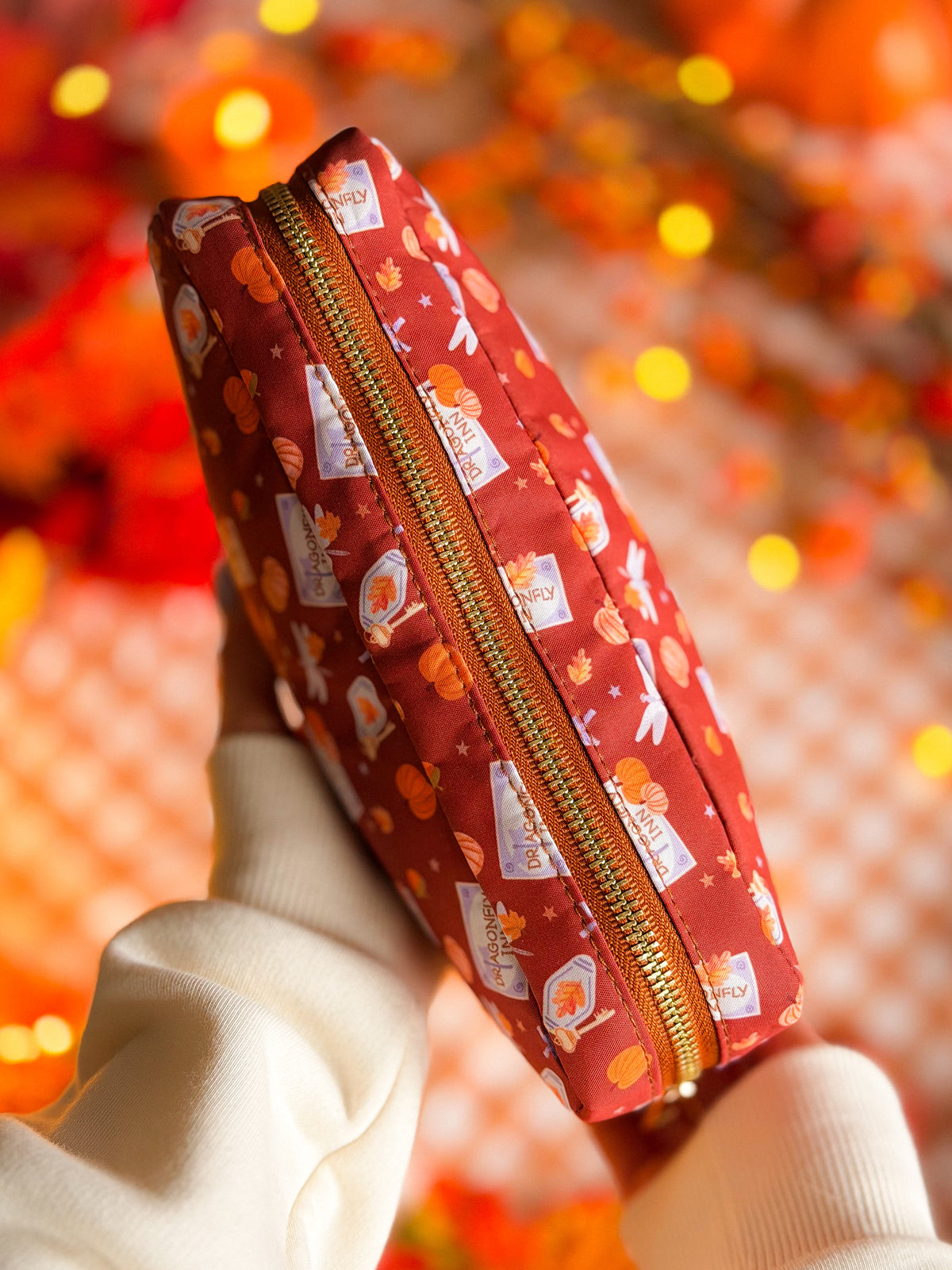 Autumn Dragonfly Mocha Pouch