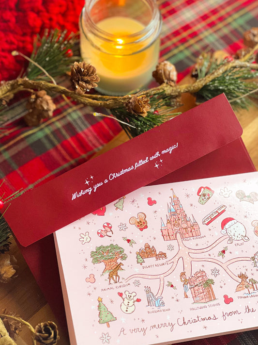 Magic Parks Map Christmas Card
