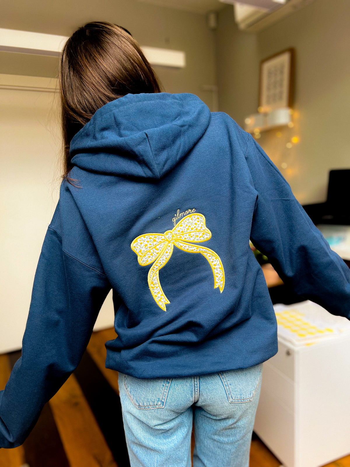 Gilmore Patchwork Bow Hoodie