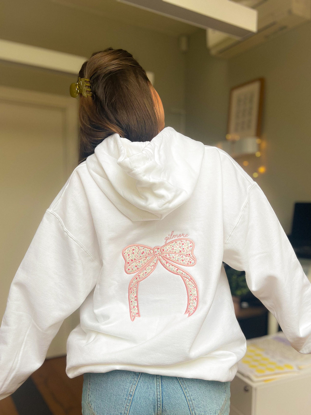 Gilmore Patchwork Bow Hoodie