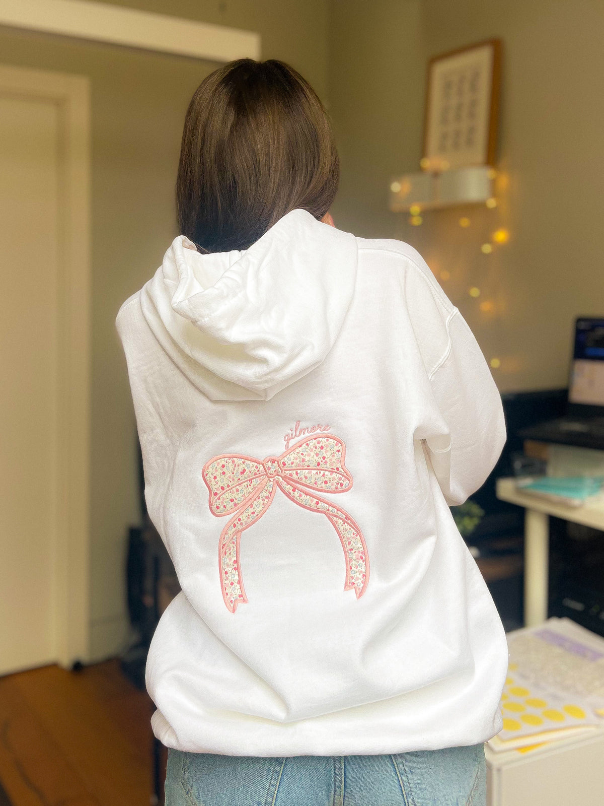 Gilmore Patchwork Bow Hoodie