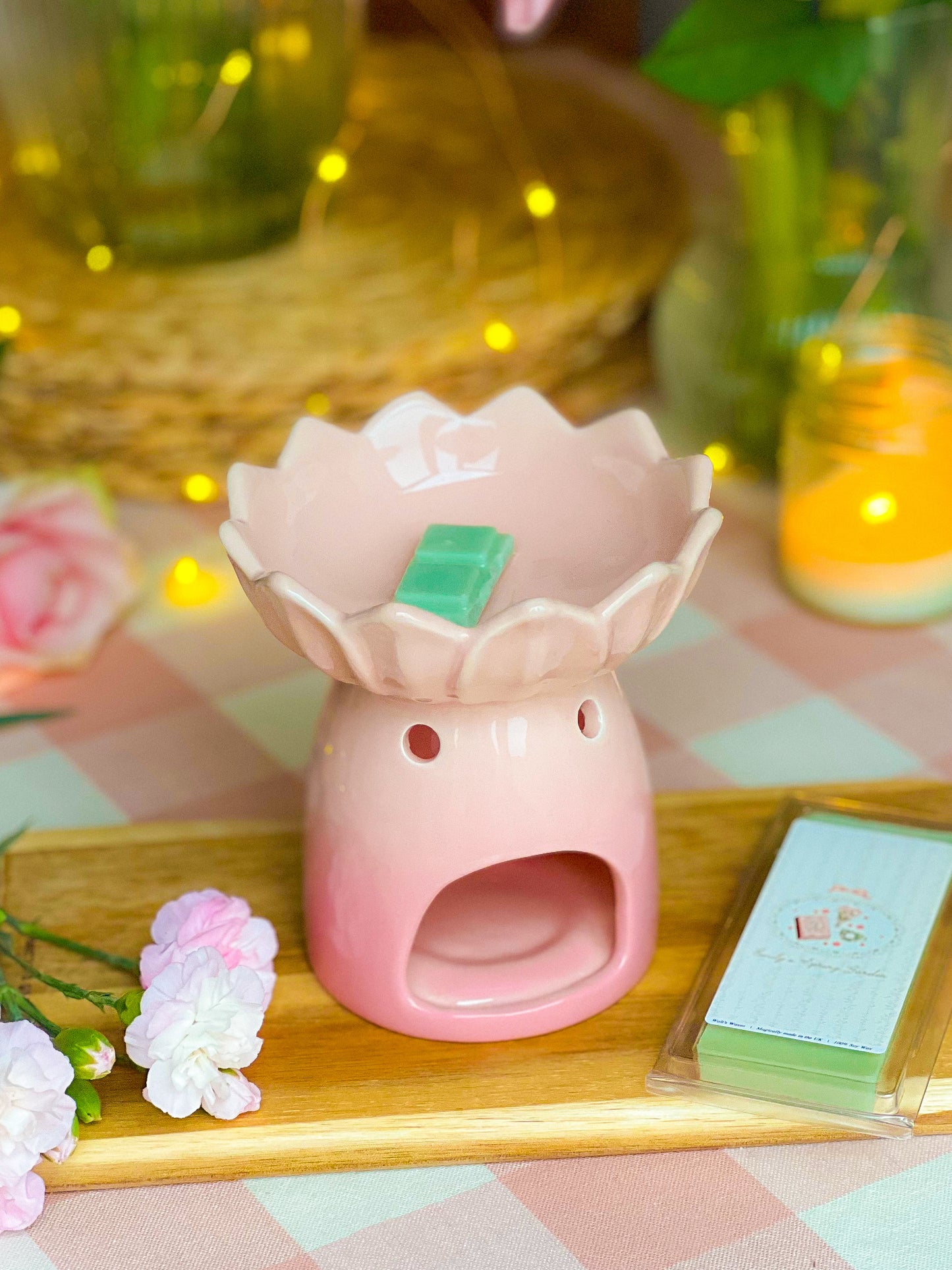 Pink Blooms Wax Burner