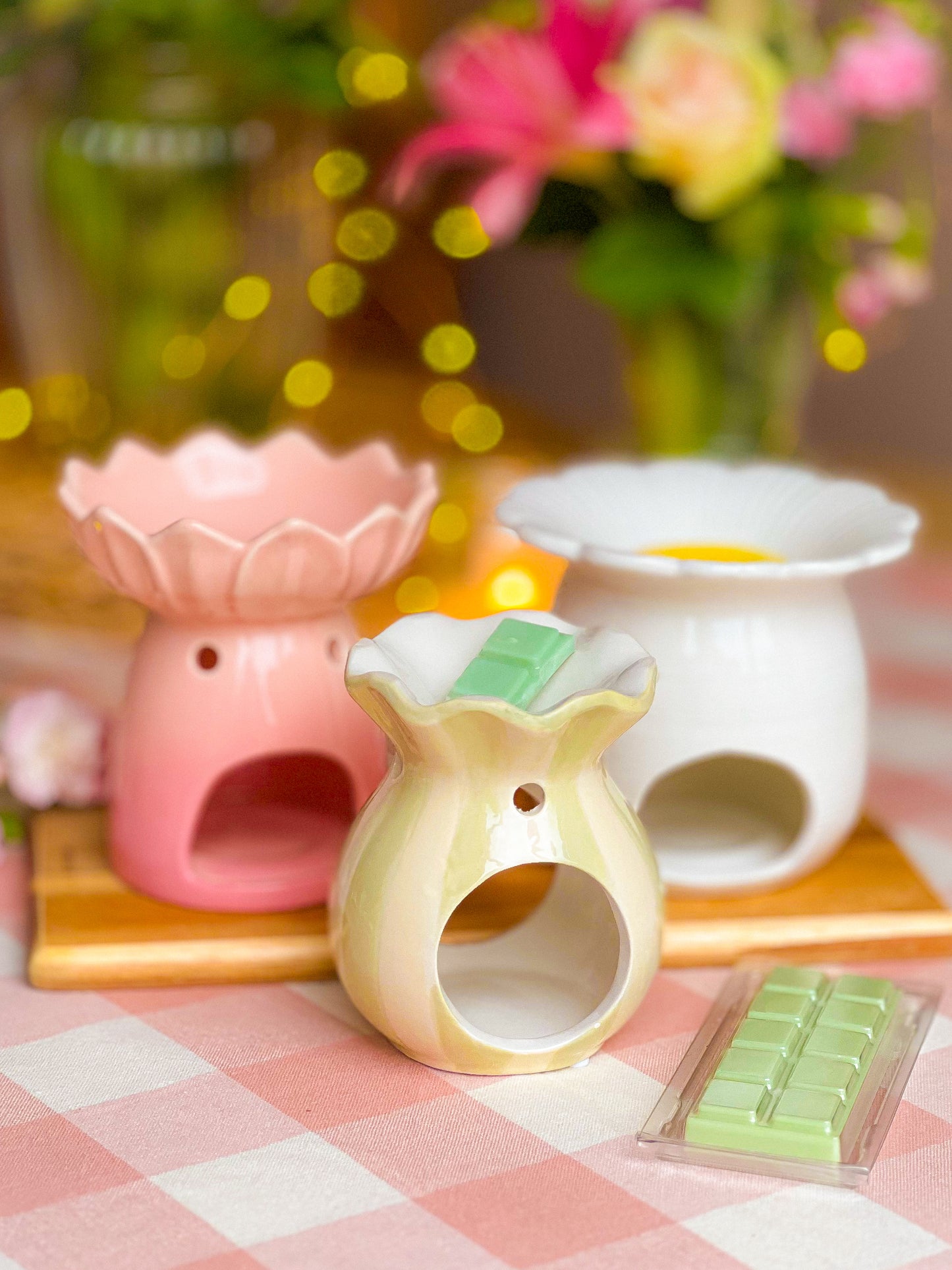 Pink Blooms Wax Burner
