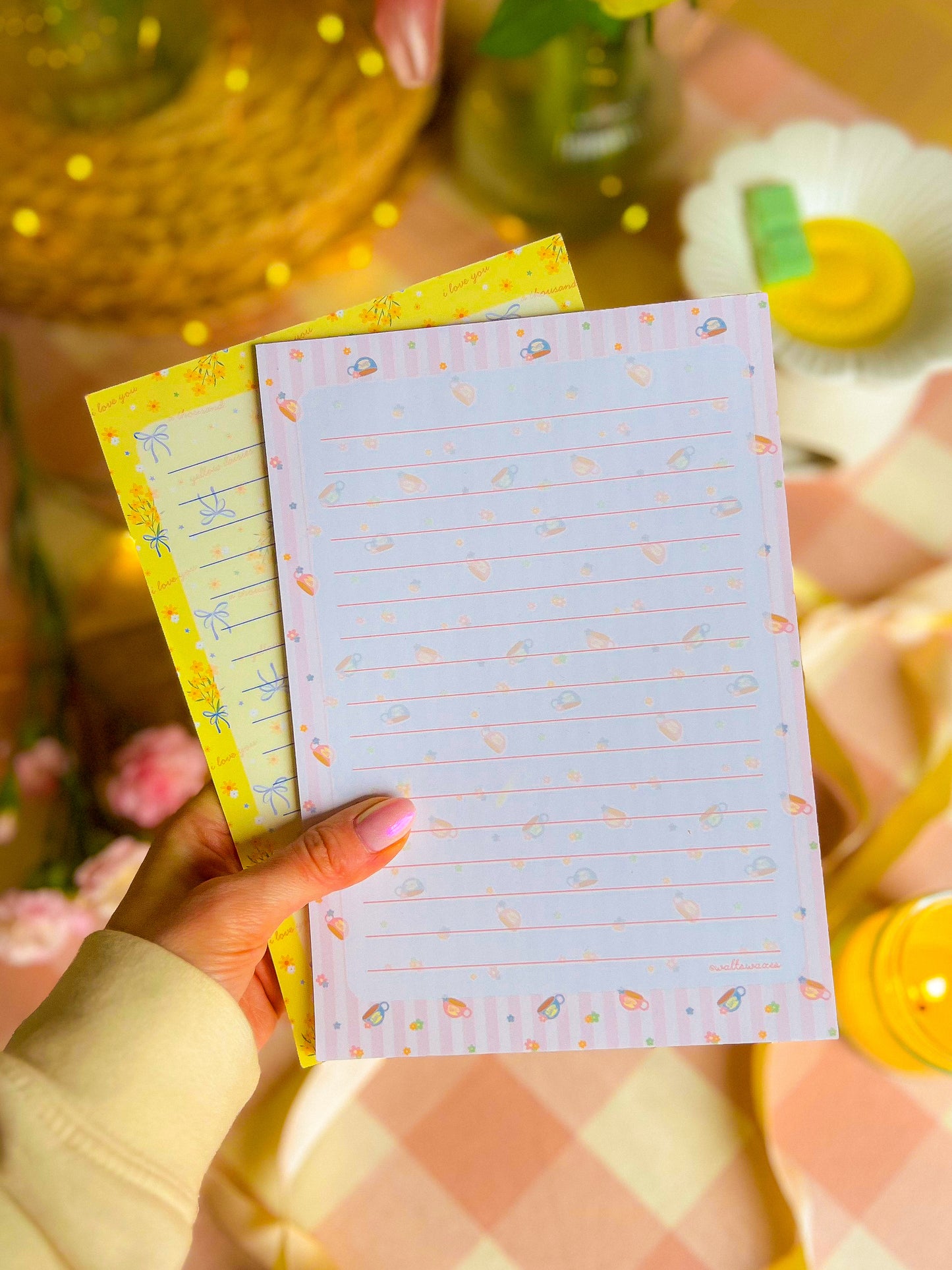 Gilmore Inspired Spring Notepads - Thousand Yellow Daisies & Luke's Spring Diner