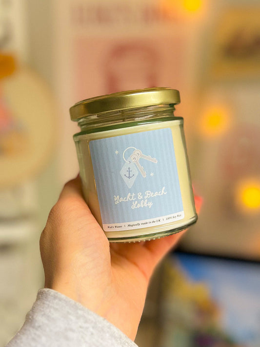 Yacht and Beach Candle