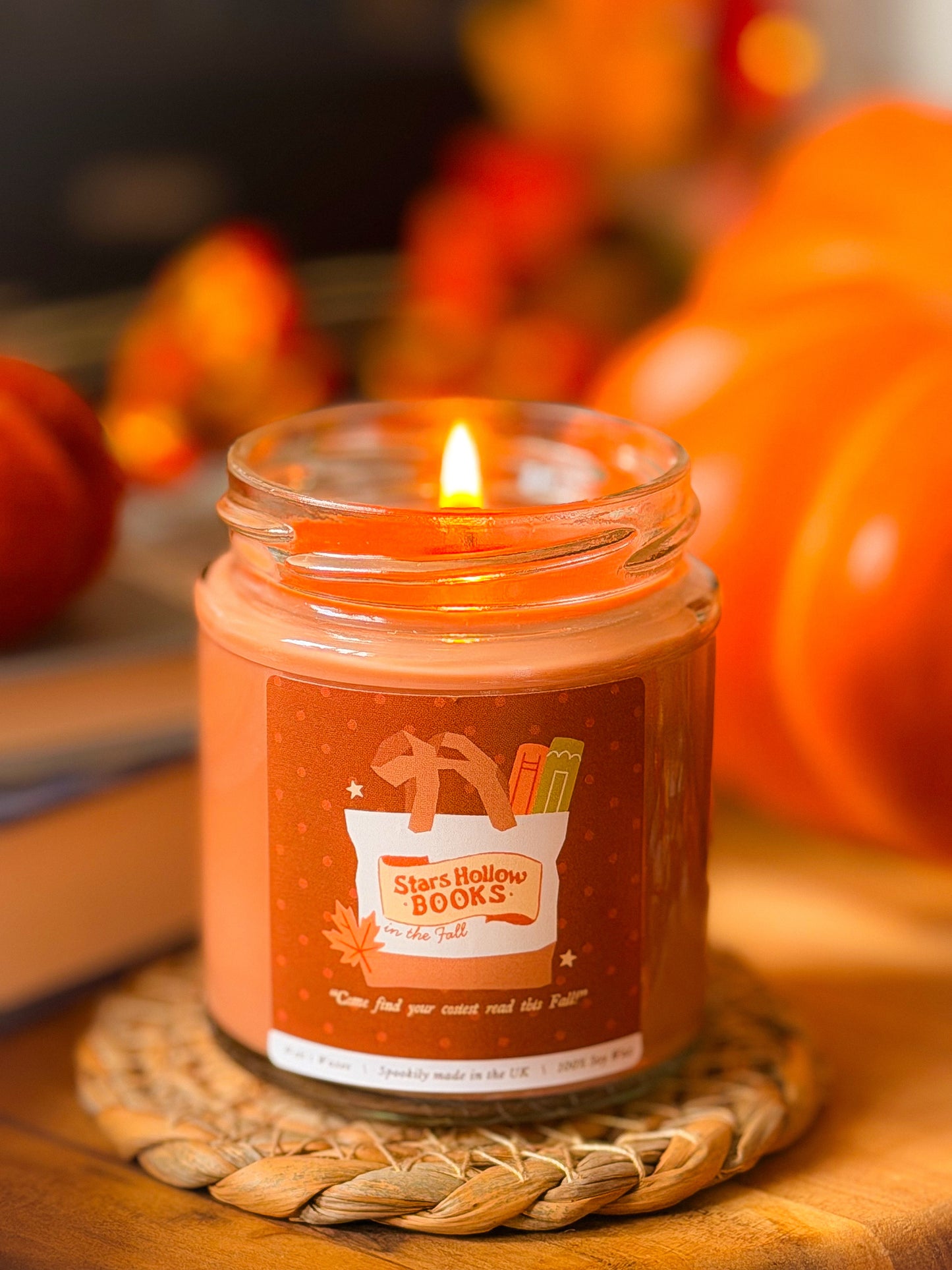 The Hollow Books in Fall Candle