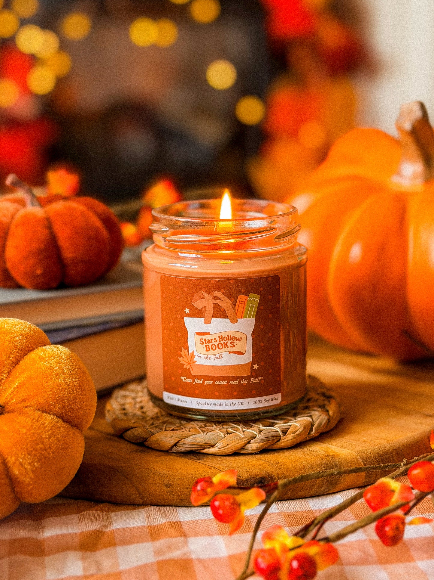 The Hollow Books in Fall Candle