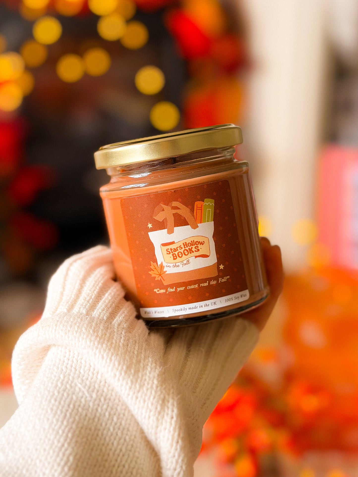 The Hollow Books in Fall Candle