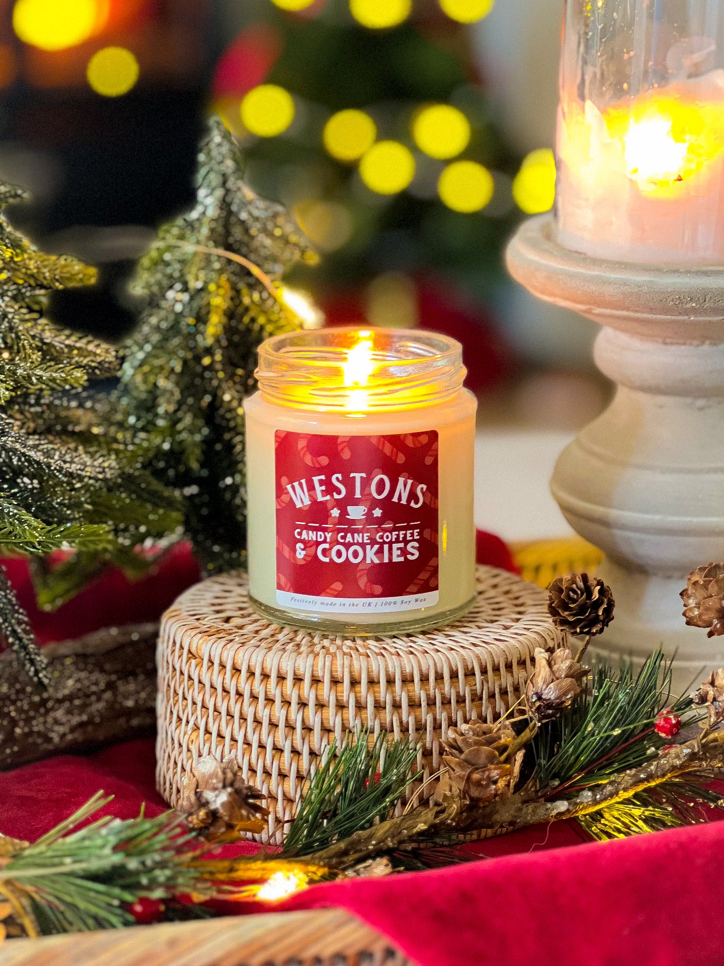 Westons Candy Cane Coffee and Cookies Candle